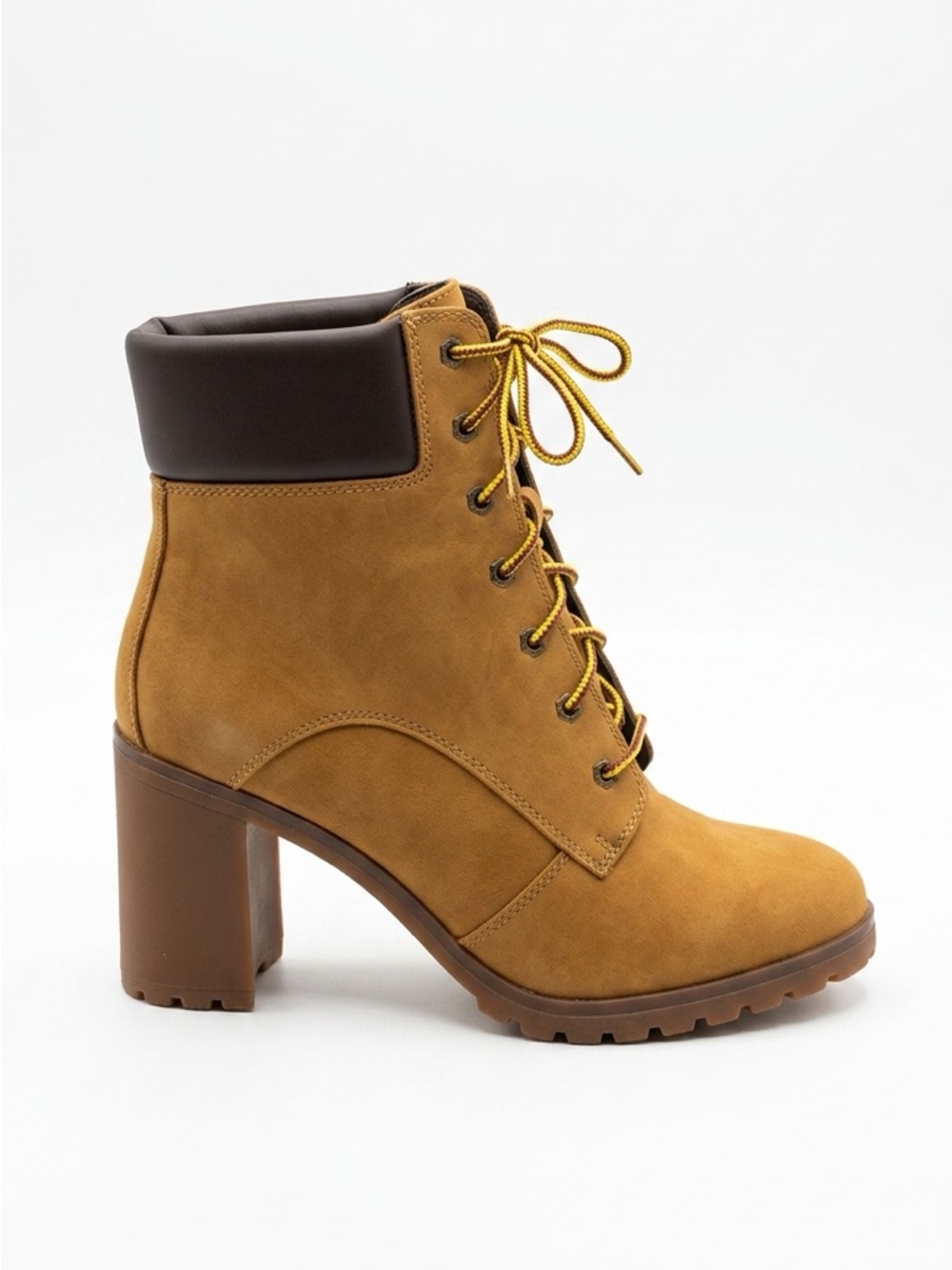 Timberland Women's Wheat-Tone Lace-Up Block Heel Boots